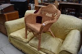 A wicker chair, width approx. 60cm