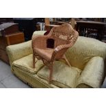 A wicker chair, width approx. 60cm