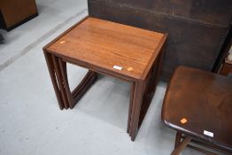 A mid century nest of teak tables, G Plan