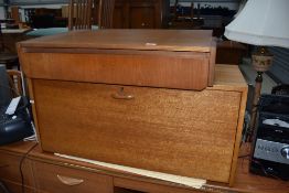 A McIntosh drawer unit and similar Ladderax bureau unit both in teak