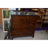 An early 20th Century mahogany bedroom chest by Waring & Gillow, intersting arrangement of two small