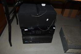 A Technics SL - MC7 and Kenwood KRF-V5030D receiver plus speakers