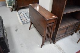 An early 20th Century mahogany drop leaf table in the Sutherland style, height approx 65cm, 90cm