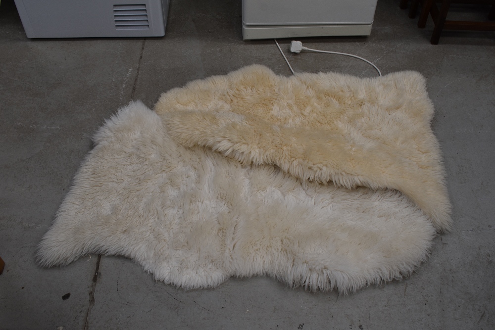 Two Ikea Ludde Sheepskin rugs