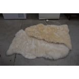 Two Ikea Ludde Sheepskin rugs