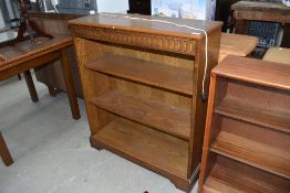 A set of oak effect shelves