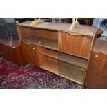 A mid century display side cabinet by Sutcliffe , approx. W122cm H91cm, moderate age related wear