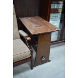 An early 20th Century oak Arts and Crafts style side table, approx. 76 x 45cm