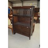 A Globe Wernicke style three tier stacking bookcase having one glass and two wooden doors AF