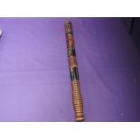 A ceremonial police truncheon bearing arms and French motto, MP in shield length 46cm