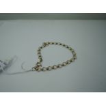 A 9ct gold ball and loop link bracelet, approx 4g