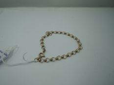A 9ct gold ball and loop link bracelet, approx 4g