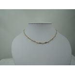 A 9ct gold fancy link chain, approx 18' & 5.3g
