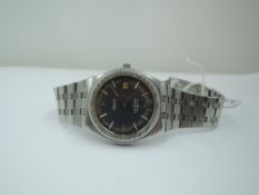A gent's 1979 Omega Seamaster quartz wrist watch no 1342, serial no: 43548659 having baton numeral