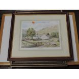 A selection of decorative prints, inc after Nelson, Middlefell Farm 29 x 36cm, plus frame and