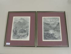 Two engravings, after Whympers, Ulleswater and Langdale Pikes, from Picturesque Europe