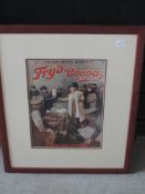 A reproduction print, Frys Cocoa, advertising, 30 x 22cm, plus frame and glazed