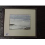 A watercolour, Campbell, Caswell Bay, indistinctly signed and dated (19)87, 14 x 18cm, plus frame