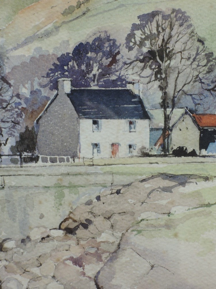 Two watercolours, Rosemary Jones, Swansea Valley, attributed verso, 35 x 25cm, plus frame and - Image 3 of 3