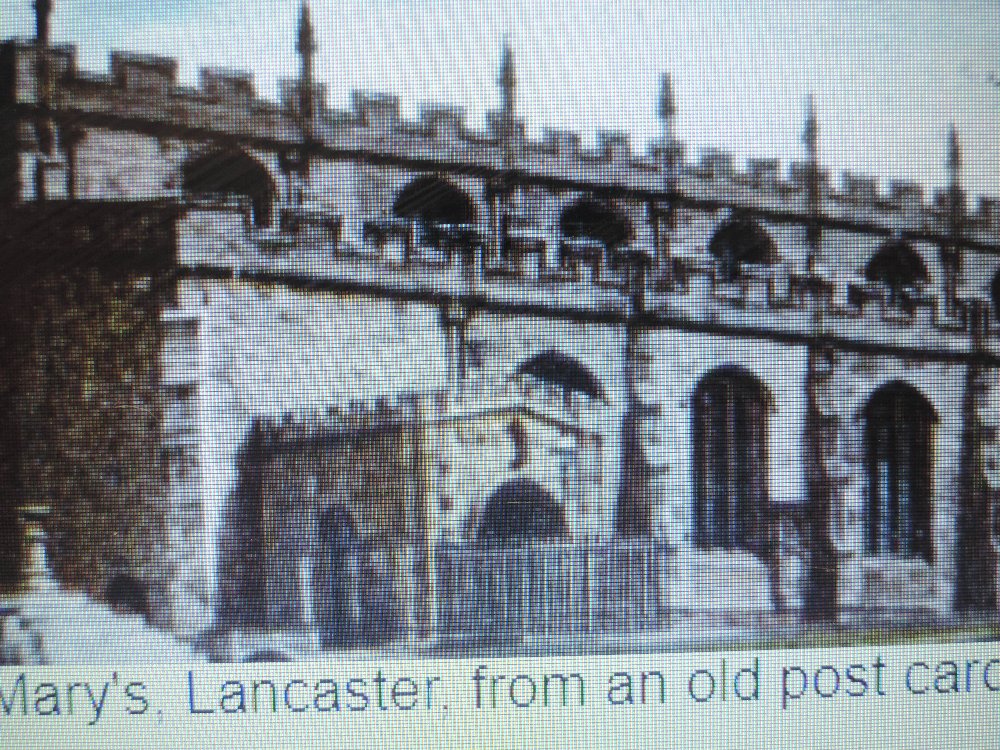 A pen and ink sketch, after A L Byrom, Paley and Austin, architect plans, Parish Church of Lancaster - Image 3 of 3