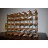 A twenty four bottle wine rack