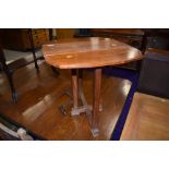 A craftsman made drop leaf occasional table, width approx. 53cm