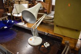 A white mid century angle poise lamp by Herbert Terry and Sons Redditch