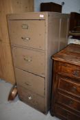 An industrial factory or similar filing cabinet in pine W51cm x H131cm x D64cm