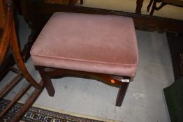 A mahogany dressing table stool