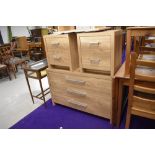 Three modern laminate bedroom drawer sets