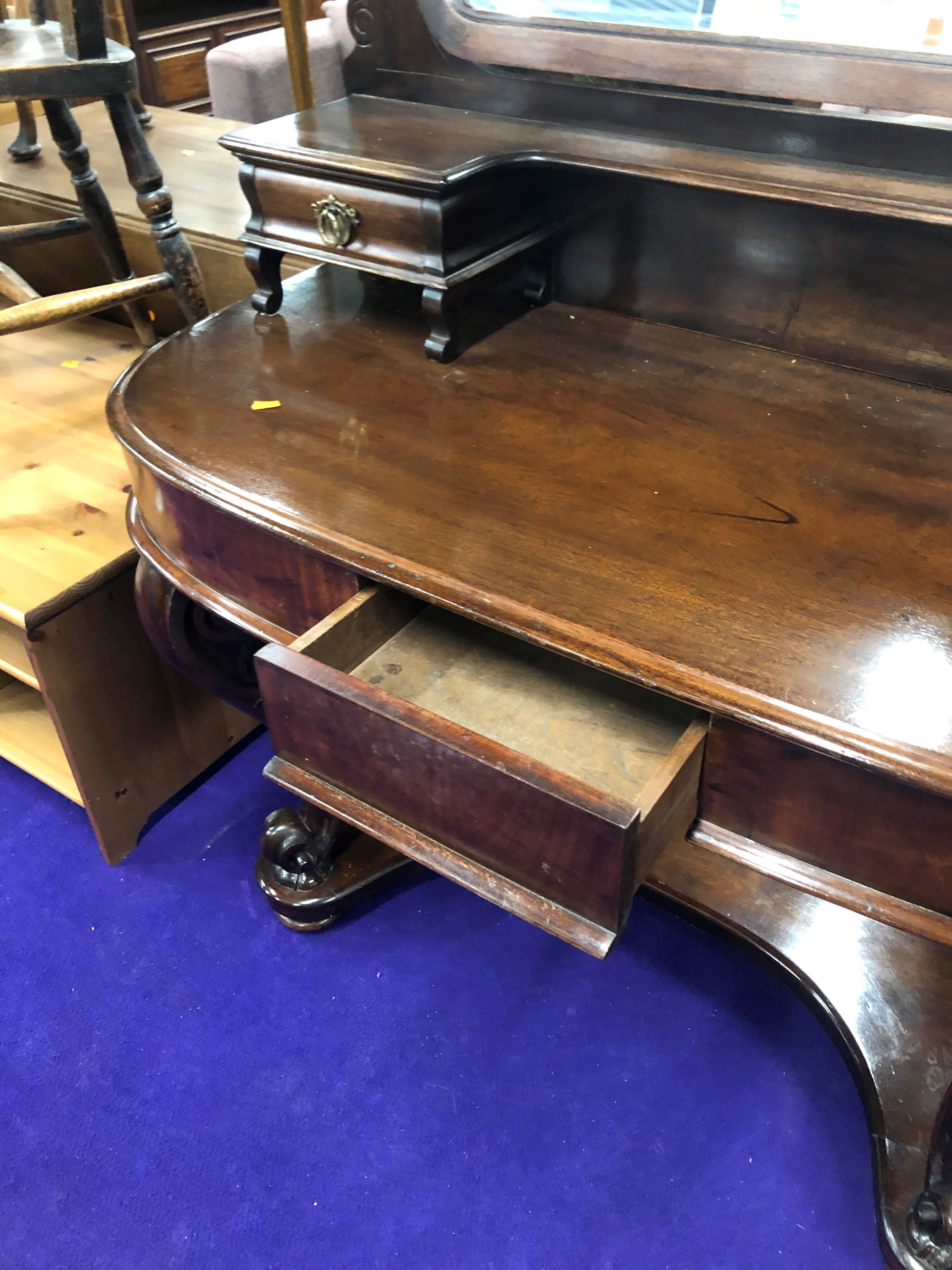 A Victorian style mahogany duchess dressing table, width approx. 122cm - Image 2 of 5