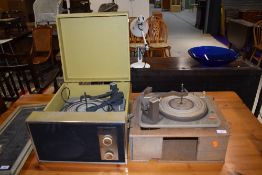 Two vintage record players Monarch and Pilot