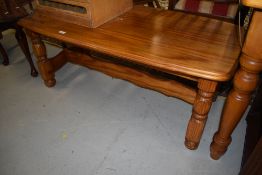 A hard wood coffee table H48cm x L120cm x D58cm