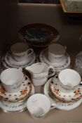 A selection of tea wares including Royal Doulton Pastorale and Paragon cake plates and saucers