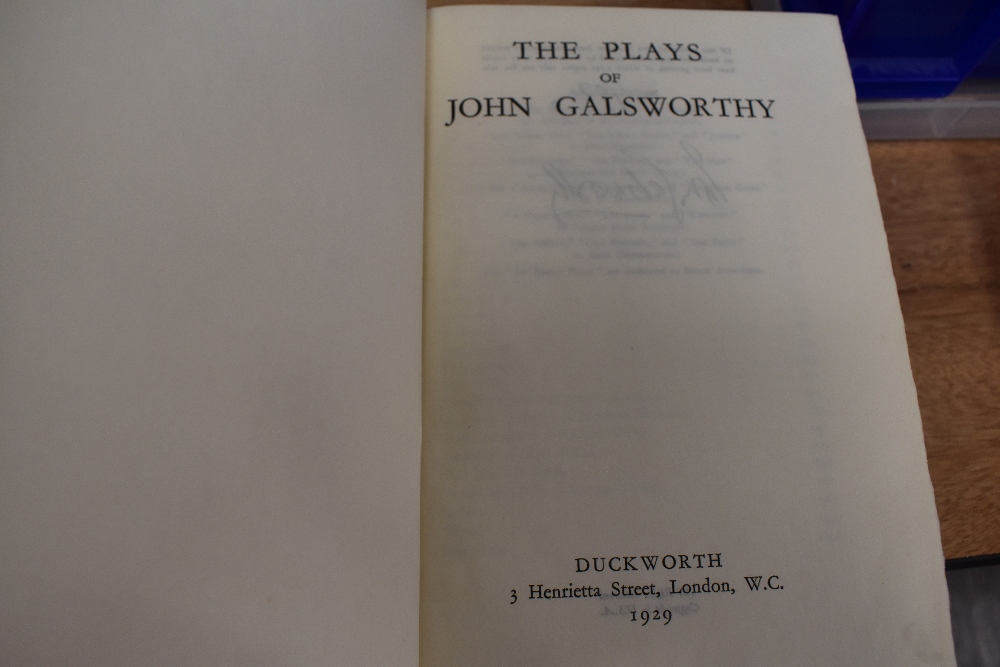 A copy of The Plays of John Gailsworthy signed and limited run 992