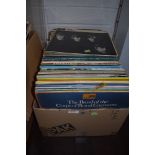 A selection of vinyl records and Lp's including Beatle Mono PMC 12069