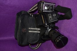 A selection of cameras and photographic equipment including Pentax ME Super with SMC A zoom 1:4 28 -