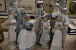 A good collection of Nao figures and studies including girl with cat , woman with water jug and