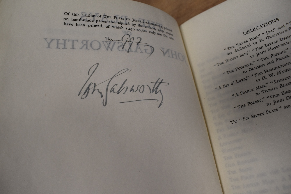 A copy of The Plays of John Gailsworthy signed and limited run 992 - Image 2 of 2