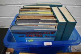 A selection of text and reference books including childrens and similar annuals