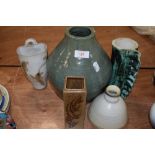 A selection of ceramics and studio pottery including mid century styles