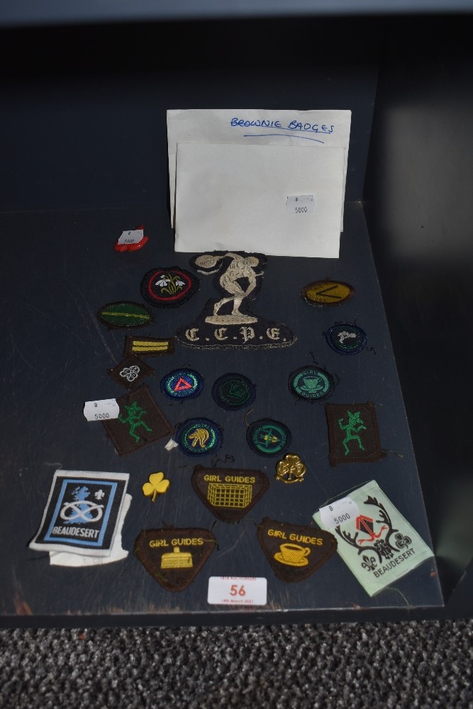 A selection of vintage Girl guides cloth and felt badges