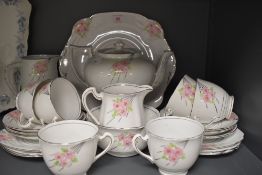 A part tea service by Standard China pat no 8595 in a deco design 23 pieces in total