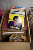 A selection of vinyl records shellac 78rpm and 45rpm singles