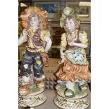 A pair of impressive large standing statuette figures by Cappo De Monte approx 70cm