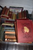 Two boxes of interesting books including three 1920s Punch books, novels and more.