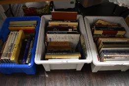 three boxes of books including painting and drawing interest and associated topics.