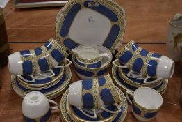 A part tea service by Grosvenor Jackson and Gosling 38 pieces in total