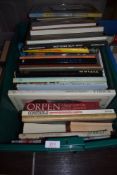 A selection of text and reference books including art painting and abstract interest