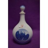 A Royal Copenhagen decanter bottle depicting Rosenborg Castle